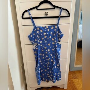 Blue Zara dress with cutouts